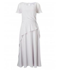 Jacques Vert Soft Tie Detail Dress Light Grey Dresses