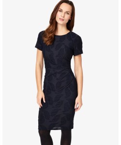 Phase Eight Feather Jacquard Dress Navy Dresses