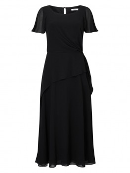 Jacques Vert Soft Tie Detail Dress Black Dresses