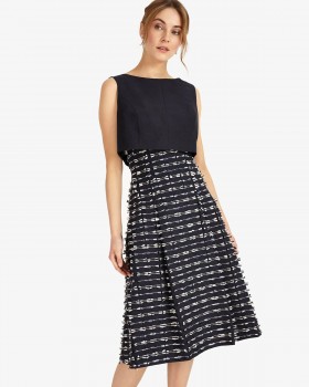 Phase Eight Bow Detail Dress Navy Dresses