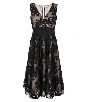 Jacques Vert Floral Applique Prom Dress Multi Black Dresses