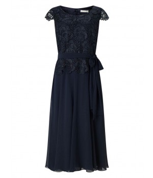 Jacques Vert Soft Fit And Flare Dress Navy Dresses