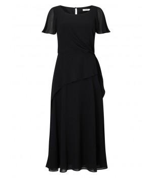 Jacques Vert Soft Tie Detail Dress Black Dresses
