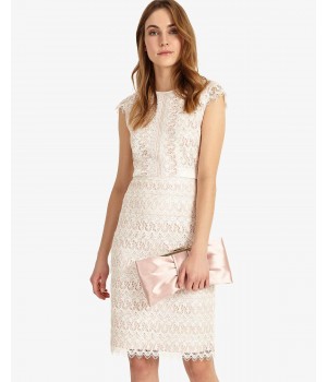 Phase Eight Ally Lace Layered Dress Cameo/Ivory Dresses