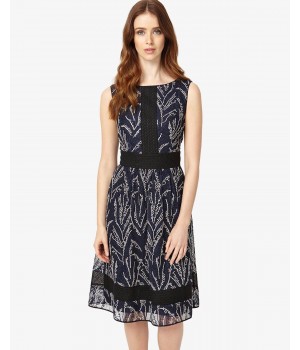Phase Eight Delicia Embroidered Dress Navy Dresses