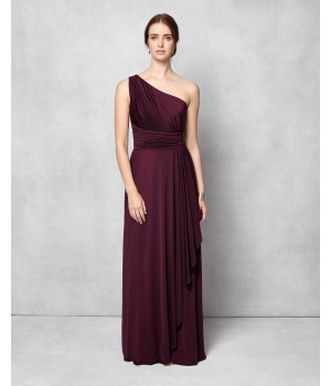 Phase Eight Saffron One Shoulder Full Length Dress Grape Dresses