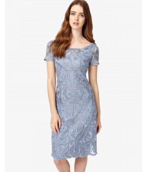 Phase Eight Talia Embroidered Dress Bluebell Dresses
