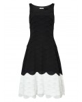 Jacques Vert All Over Scallop Dress Multi Black Dresses 10044461 | jacquesvertdressuk.com