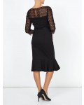 Jacques Vert Black Lace Detail Dress Black Dresses
