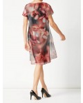 Jacques Vert Chiffon & Jersey Printed Tunic Multi Dresses