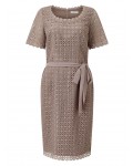 Jacques Vert Circle Lace Shift Dress Mid Neutral Dresses 10045411 | jacquesvertdressuk.com