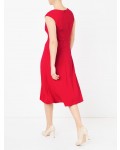 Jacques Vert Flared Crepe Dress Bright Red Dresses