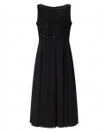 Jacques Vert Floating Bodice Chiffon Dress Black Dresses 10044362 | jacquesvertdressuk.com