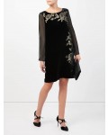Jacques Vert Floral Burnout Velvet Dress Multi Black Dresses, Jacques Vert Item No.10044459