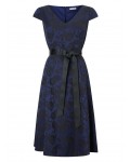 Jacques Vert Jacquard And Dress Dark Blue Dresses 10044112 | jacquesvertdressuk.com