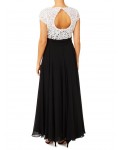Jacques Vert Lace Bodice And Chiffon Dress Multi Black Dresses