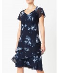 Jacques Vert Layers Soft Print Dress Multi Navy Dresses