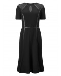 Jacques Vert Lorcan Mesh Edge Dress Black Dresses 10043535 | jacquesvertdressuk.com