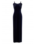 Jacques Vert Maxi Bardot Dress Navy Dresses 10044442 | jacquesvertdressuk.com