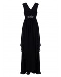 Jacques Vert Maxi Hanky Hem Dress Black Dresses 10043111 | jacquesvertdressuk.com