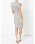 Jacques Vert Petite Jacquard Dress Metallic Silver Dresses