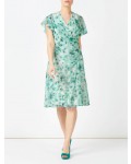 Jacques Vert Petite Printed Soft Dress Multi Green Dresses, Jacques Vert Item No.10045023