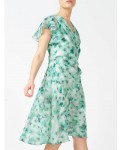 Jacques Vert Petite Printed Soft Dress Multi Green Dresses