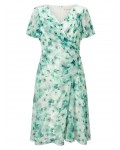 Jacques Vert Petite Printed Soft Dress Multi Green Dresses 10045023 | jacquesvertdressuk.com