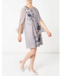 Jacques Vert Petite Split Sleeve Tunic Multi Grey Dresses, Jacques Vert Item No.10043892