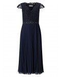Jacques Vert Pleated Embellished Midi Dress Navy Dresses 10044326 | jacquesvertdressuk.com