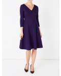 Jacques Vert Ponte Fit And Flare Dress Dark Purple Dresses, Jacques Vert Item No.10044413