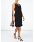 Jacques Vert Printed Drape Cape Dress Multi Black Dresses, Jacques Vert Item No.10044377