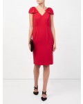Jacques Vert Red Bow Detail Dress Mid Red Dresses, Jacques Vert Item No.10044260