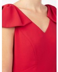 Jacques Vert Red Bow Detail Dress Mid Red Dresses
