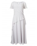 Jacques Vert Soft Tie Detail Dress Light Grey Dresses 10045273 | jacquesvertdressuk.com