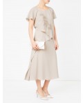 Jacques Vert Tie Side Embroidered Dress Mid Neutral Dresses, Jacques Vert Item No.10045530