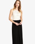 Phase Eight Black/Champagne Dresses Bondia Full Length Dress | jacquesvertdressuk.com