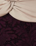 Phase Eight Coralie Lace Dress Champagne/Dark Garnet Dresses