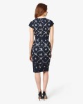 Dionne Print Dress | Navy  | Phase Eight