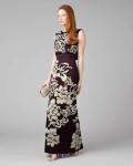 Phase Eight Aubergine Dresses Doris Embroidered Full Length Dress | jacquesvertdressuk.com