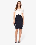 Phase Eight Evie Lace Dress Navy/Ivory Dresses