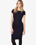 Phase Eight Indigo/Black Dresses Magda Colour Block Dress | jacquesvertdressuk.com