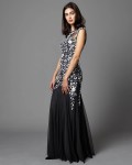 Sabine Tulle Full Length Dress | Charcoal  | Phase Eight