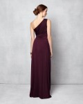 Saffron One Shoulder Full Length Dress | Grape  | Phase Eight