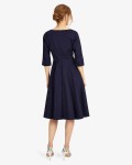 Taylor Tie Front Dress | Navy  | Phase Eight
