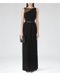 Reiss Clara Black Full-Length Gown 29616320 | jacquesvertdressuk.com