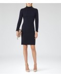 Reiss Daphne Night Navy Knitted Bodycon Dress 29900630 | jacquesvertdressuk.com