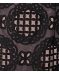 Reiss Dixie Black/ash Graphic Lace Dress