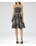 Reiss Elinor Black/white Strapless Boned Dress 29623320 | jacquesvertdressuk.com