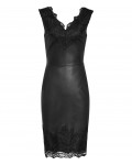 Reiss Etty Black Leather And Lace Dress 29826120,Reiss LEATHER AND LACE DRESSES